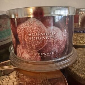 HomeWorx Sugared Beignets Scented Candle - Red